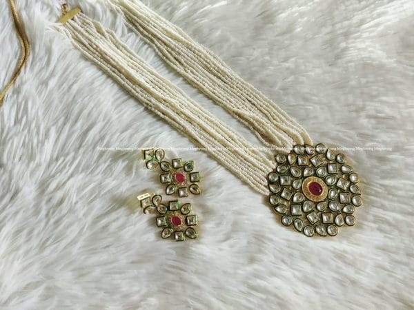 Kundan Long Neckpiece Set